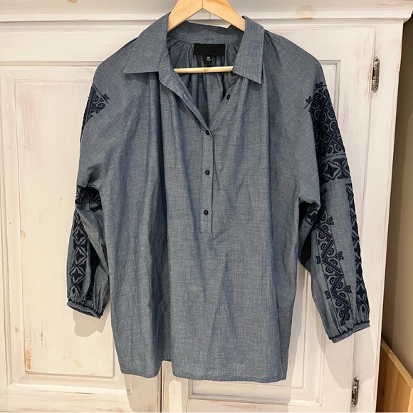 Nili Lotan Abby Romanian Chambray Shirt - Picture 3 of 4
